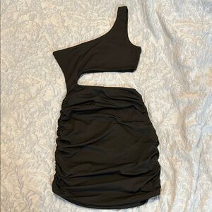 One-Shoulder Black Dress